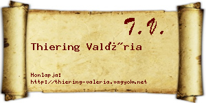 Thiering Valéria névjegykártya
